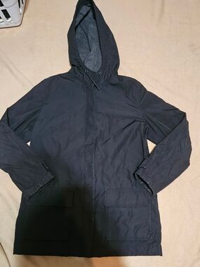 GAP Black Hooded Parka Jacket